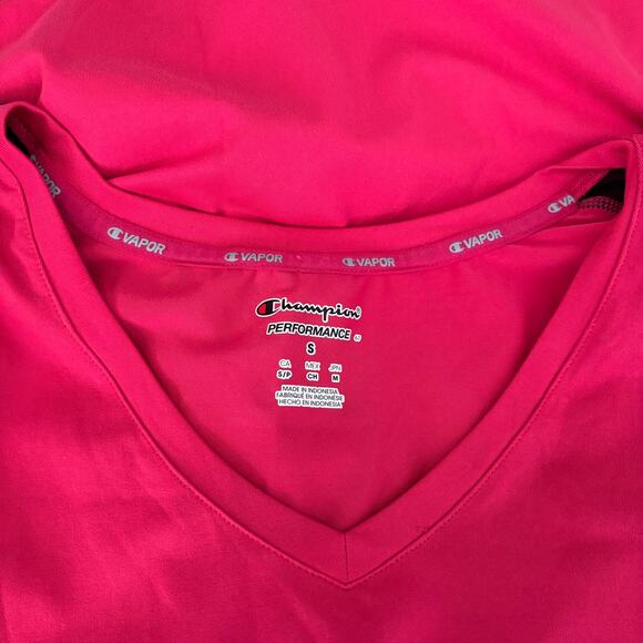 Champion Shirt Womens Small Pink Performance Vapor Loose Running Activewear - Picture 11 of 13